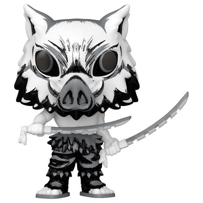 Figura Funko POP! de Inosuke Hashibira con máscara de jabalí y dos espadas