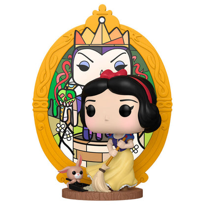 Figura Funko POP! Deluxe de Blancanieves con la Reina Malvada en una escena de vidriera