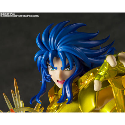 Figura Figuarts Zero de Saga de Géminis con armadura dorada y efectos de llamas - 5