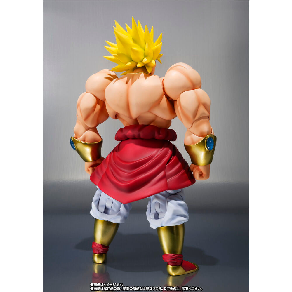 Figura articulada S.H.Figuarts de Broly con cabello amarillo y atuendo rojo y blanco - 3