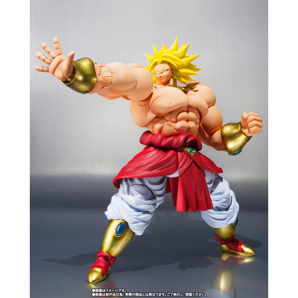Figura articulada S.H.Figuarts de Broly con cabello amarillo y atuendo rojo y blanco - 2