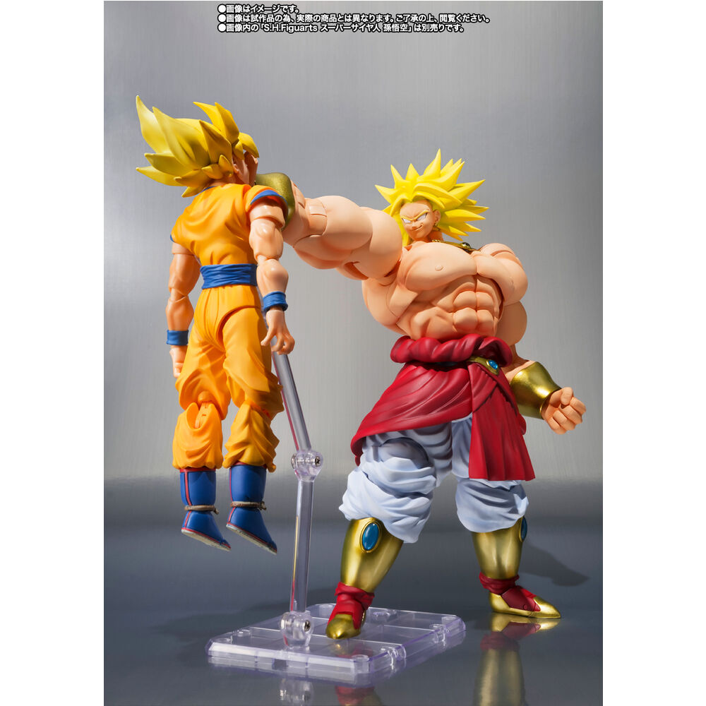 Figura articulada S.H.Figuarts de Broly con cabello amarillo y atuendo rojo y blanco - 4