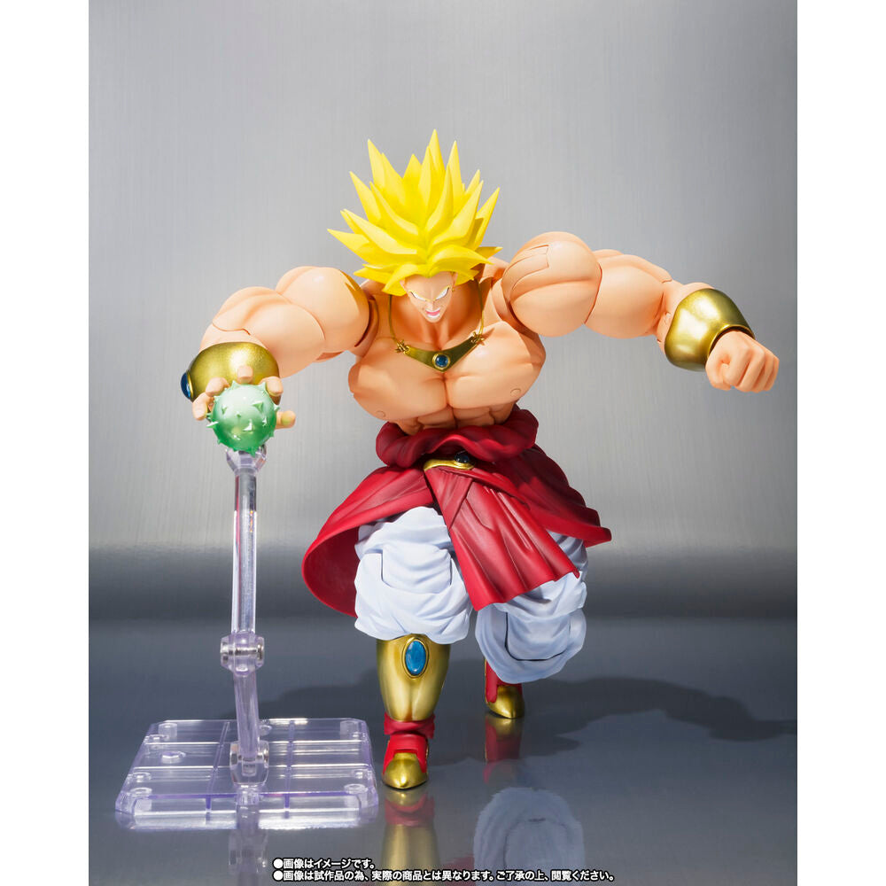 Figura articulada S.H.Figuarts de Broly con cabello amarillo y atuendo rojo y blanco - 6