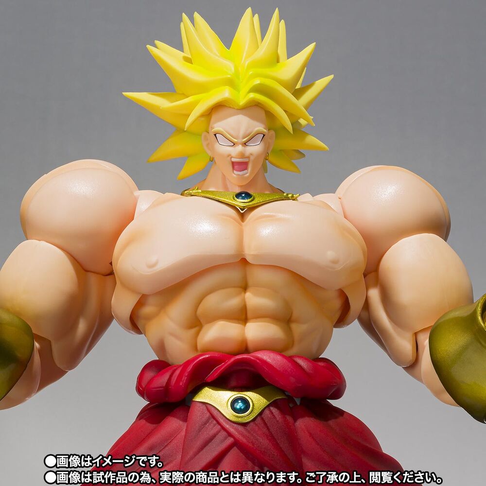 Figura articulada S.H.Figuarts de Broly con cabello amarillo y atuendo rojo y blanco - 7