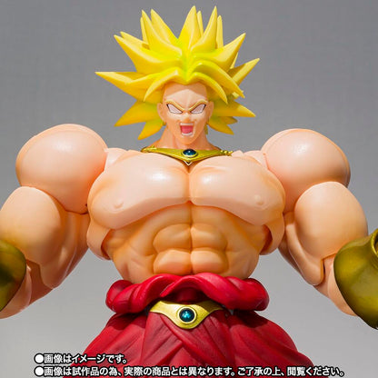 Figura articulada S.H.Figuarts de Broly con cabello amarillo y atuendo rojo y blanco - 7