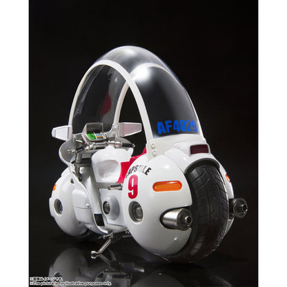 Moto de Bulma Hoipoi Capsule No. 9 blanca con asiento rojo - 4