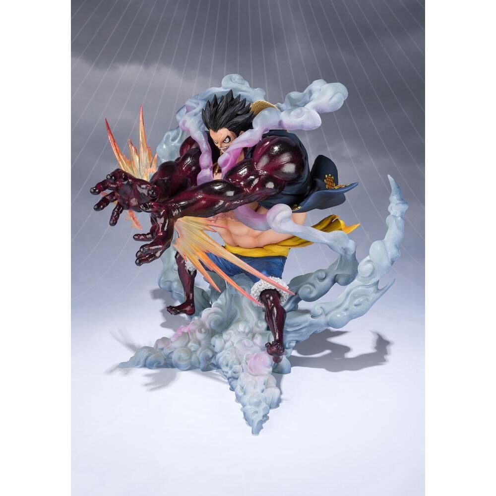 Figura Figuarts Zero de Luffy en Gear 4 ejecutando Leo Bazooka