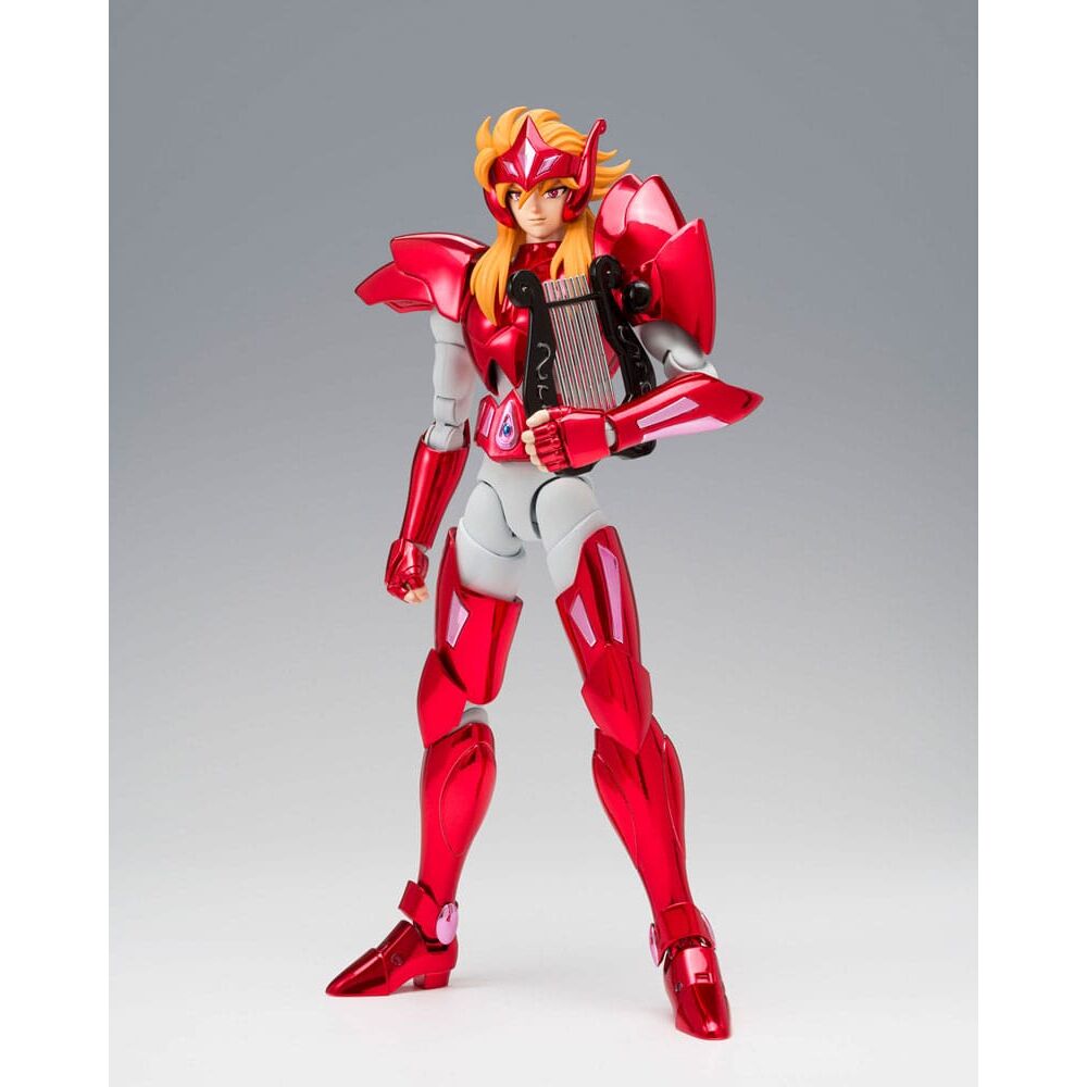 Figura articulada Eta Benetasch Mime de Saint Seiya con armadura roja y lira