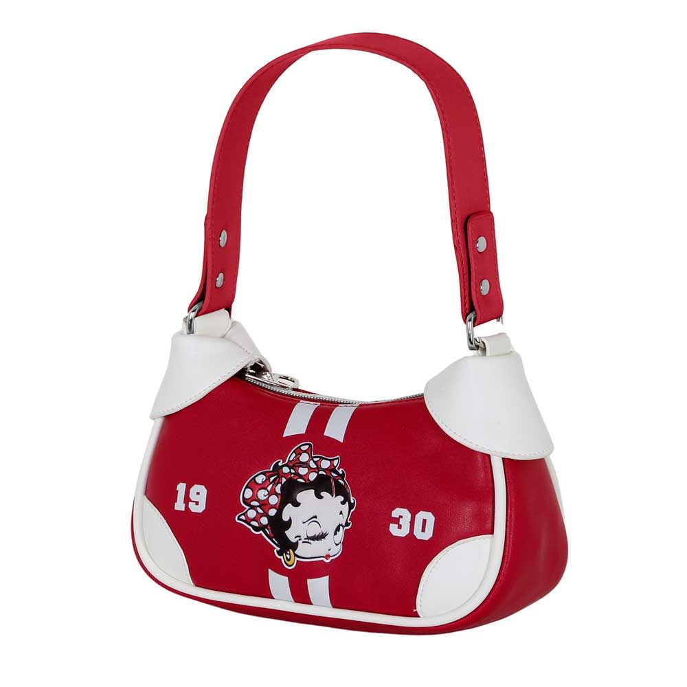 Bolso rojo y blanco de Betty Boop con asa superior