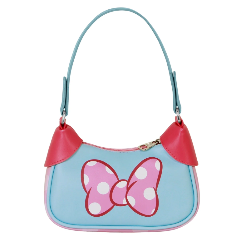 Bolso rosa Ribbon de Minnie Disney con lunares y asa azul - 2