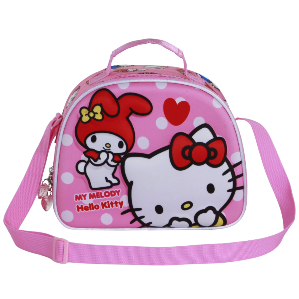Bolsa portameriendas 3D rosa de Hello Kitty y My Melody - 3