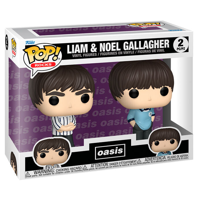 Blíster Funko Pop! Rocks con las figuras de Liam y Noel Gallagher de Oasis