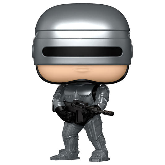 Figura Funko POP! de Robocop con armadura gris y arma