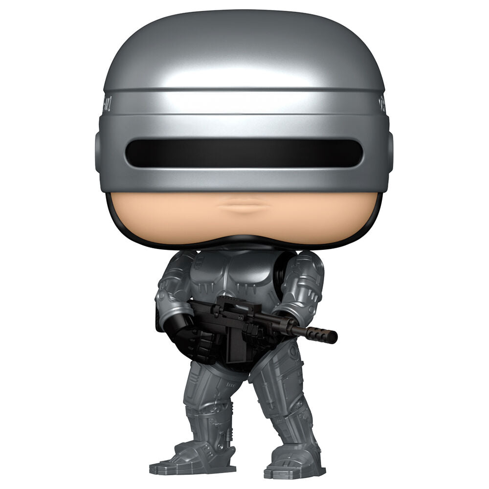 Figura Funko POP! de Robocop con armadura gris y arma