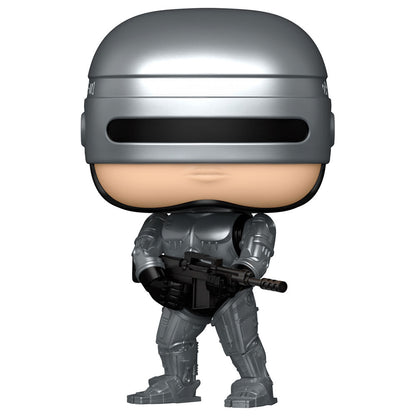 Figura Funko POP! de Robocop con armadura gris y arma