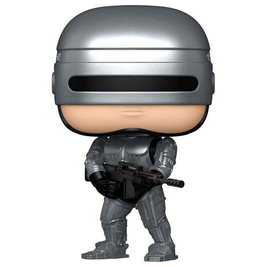 Figura Funko POP! de Robocop con armadura gris y arma