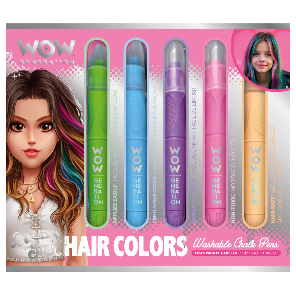 Set WOW Generation de cinco ceras de colores para el cabello