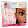 Gemas adhesivas faciales Wow Generation con diseños de corazones, estrellas y rayos