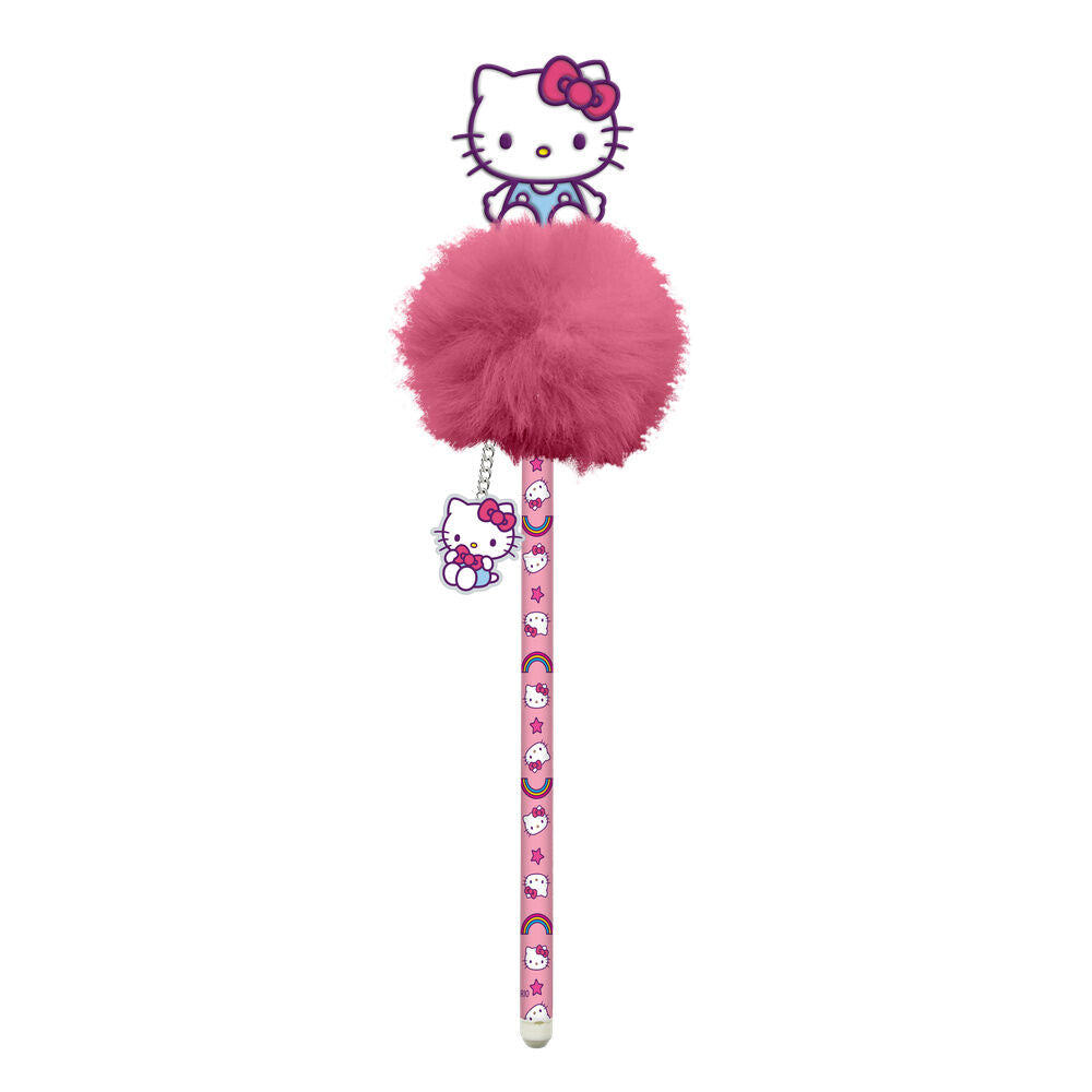 Bolígrafo Hello Kitty and Friends con pompón y personajes decorados - 2