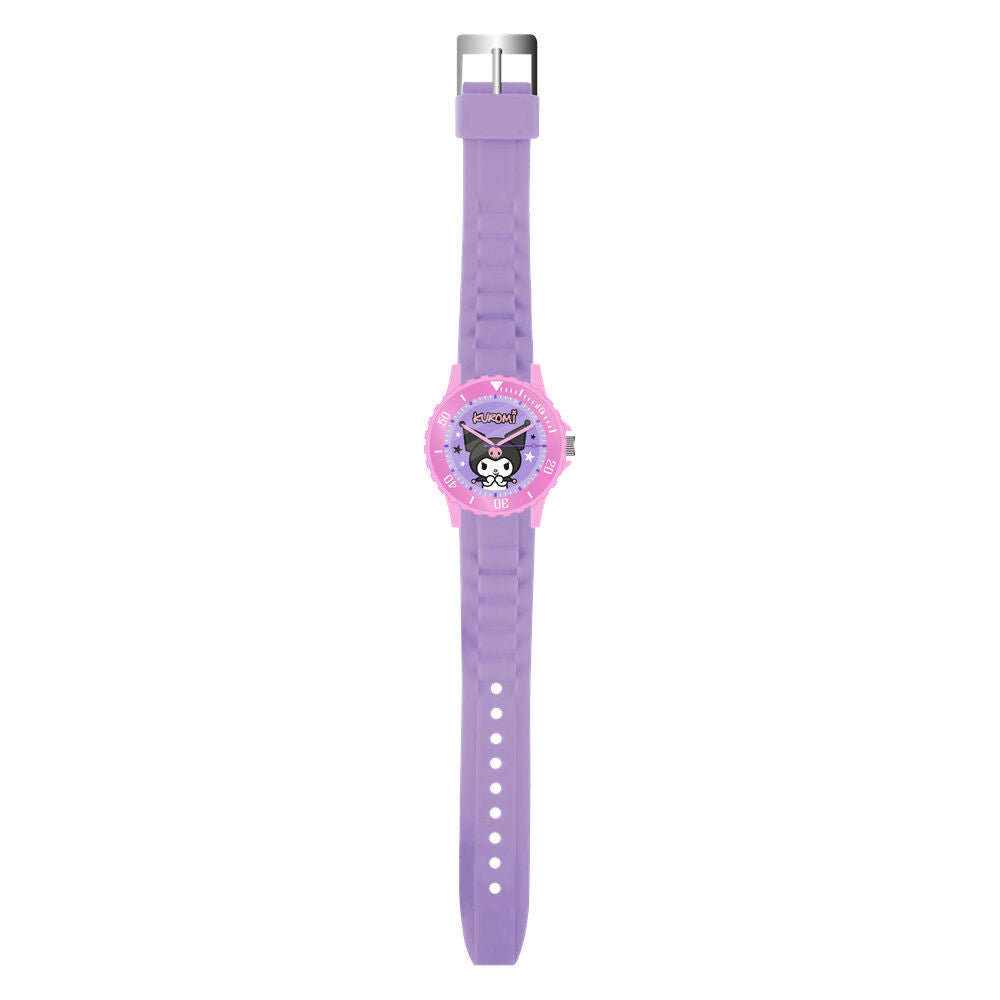 Reloj analógico morado de Kuromi Hello Kitty