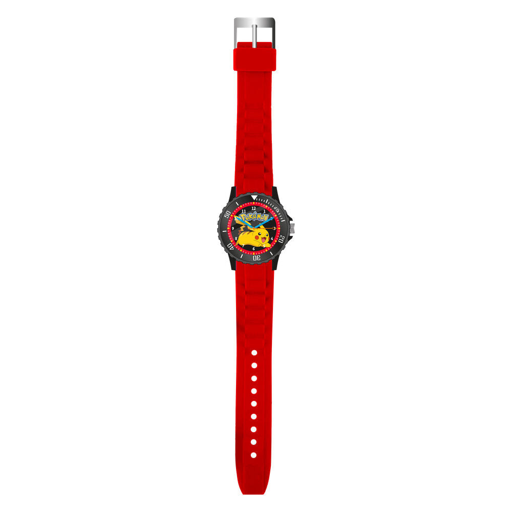 Reloj analógico Pokémon con Pikachu y correa roja