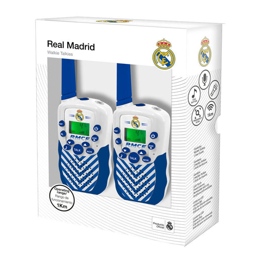 Set de dos walkie-talkies Real Madrid blancos y azules