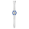 Reloj analógico Real Madrid blanco y azul con escudo en la esfera