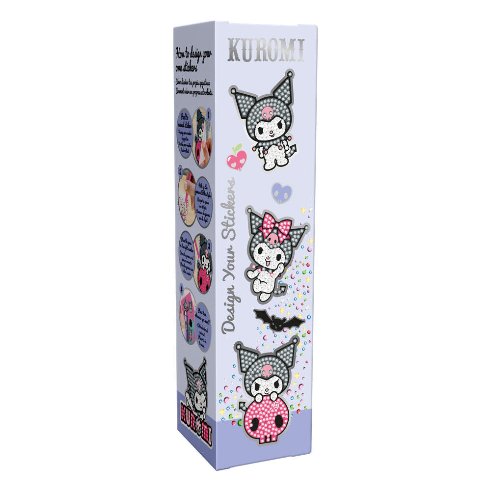 Set de pegatinas con gemas Kuromi en cuatro corazones - 2