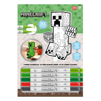 Set para colorear Minecraft con cinco rotuladores - 2