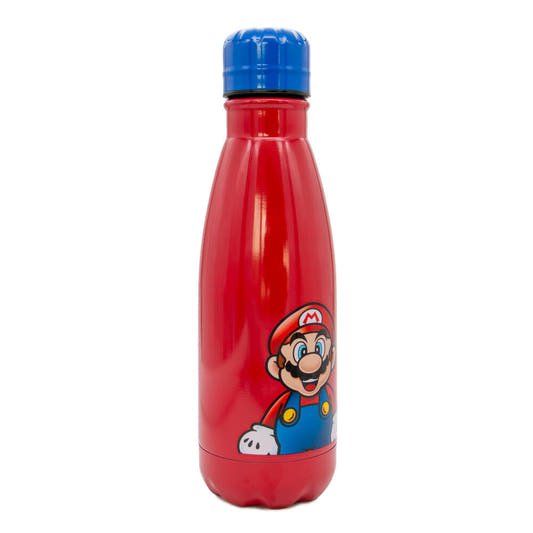 Botella roja de acero inoxidable Super Mario Bros con tapón azul - 2
