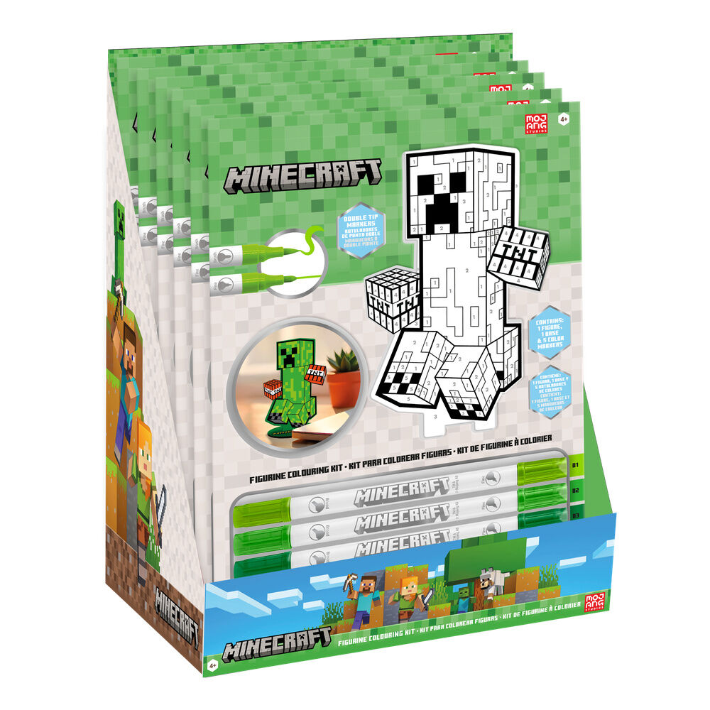 Set para colorear Minecraft con cinco rotuladores - 3