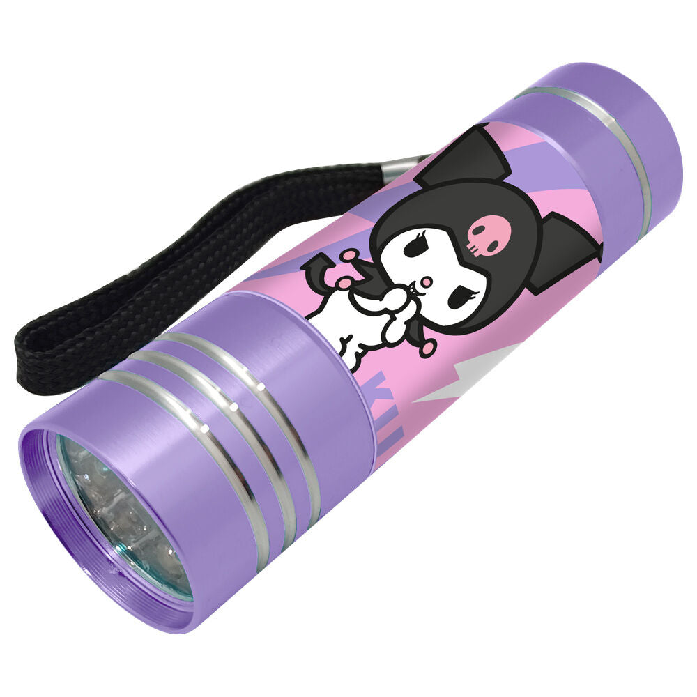 Linterna LED Kuromi de aluminio en colores rosa y morado - 4