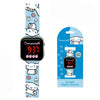 Reloj LED Cinnamoroll Hello Kitty con correa azul ilustrada