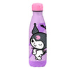 Botella lila de acero inoxidable Kuromi Hello Kitty de 500 ml