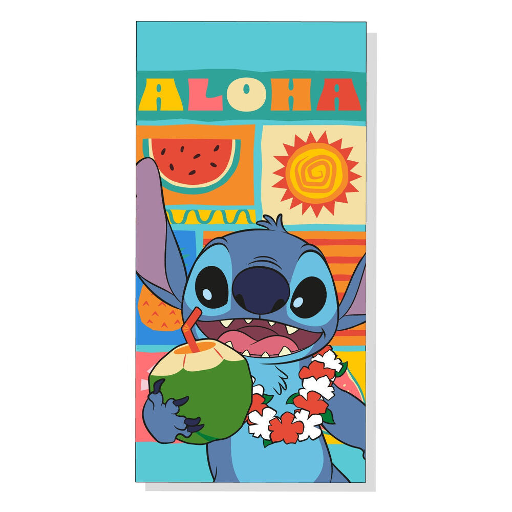 Toalla de microfibra Stitch Disney con estampado tropical
