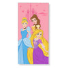 Toalla rosa Disney Princesas con Cenicienta, Bella y Rapunzel
