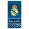 Toalla azul de microfibra Real Madrid con escudo central