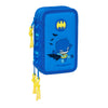 Plumier triple azul de Batman DC Comics con tres compartimentos