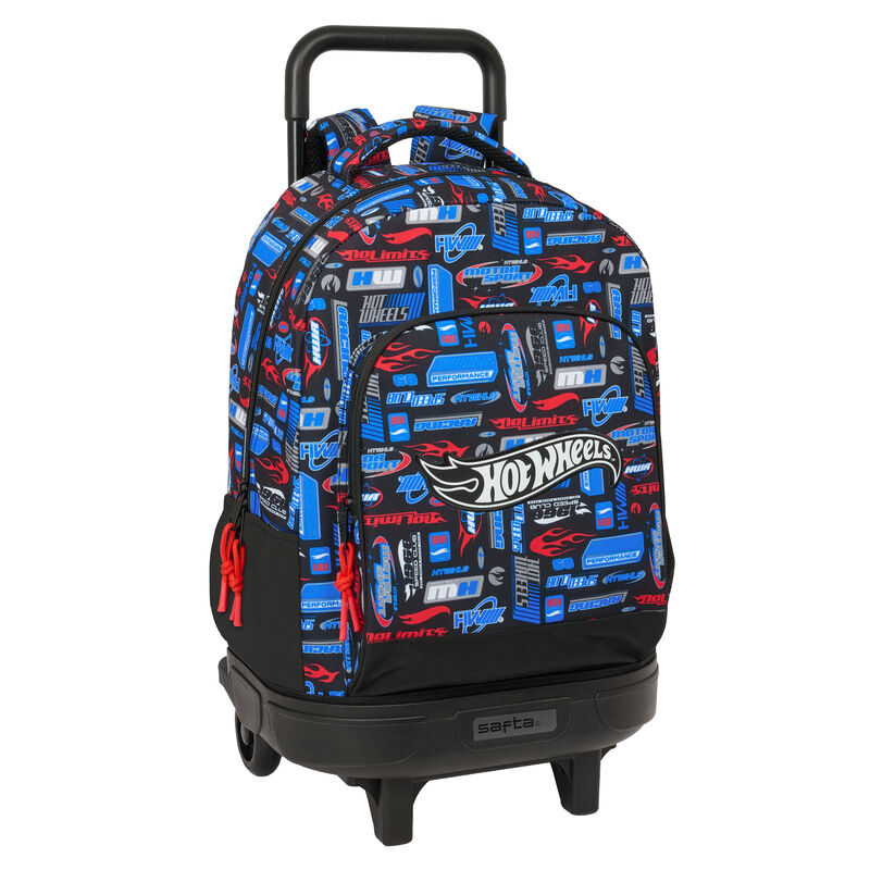 Trolley compacto Hot Wheels SAFTA con mochila extraíble y asa extensible