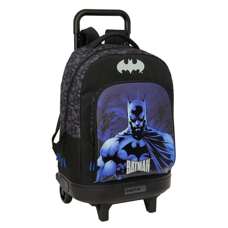 Trolley compacto Batman DC Comics negro y azul con mochila extraíble