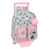 Trolley escolar Minty Minnie Disney rosa con mochila extraíble