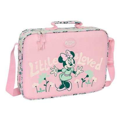 Cartera extraescolares rosa de Minnie Disney con bandolera ajustable