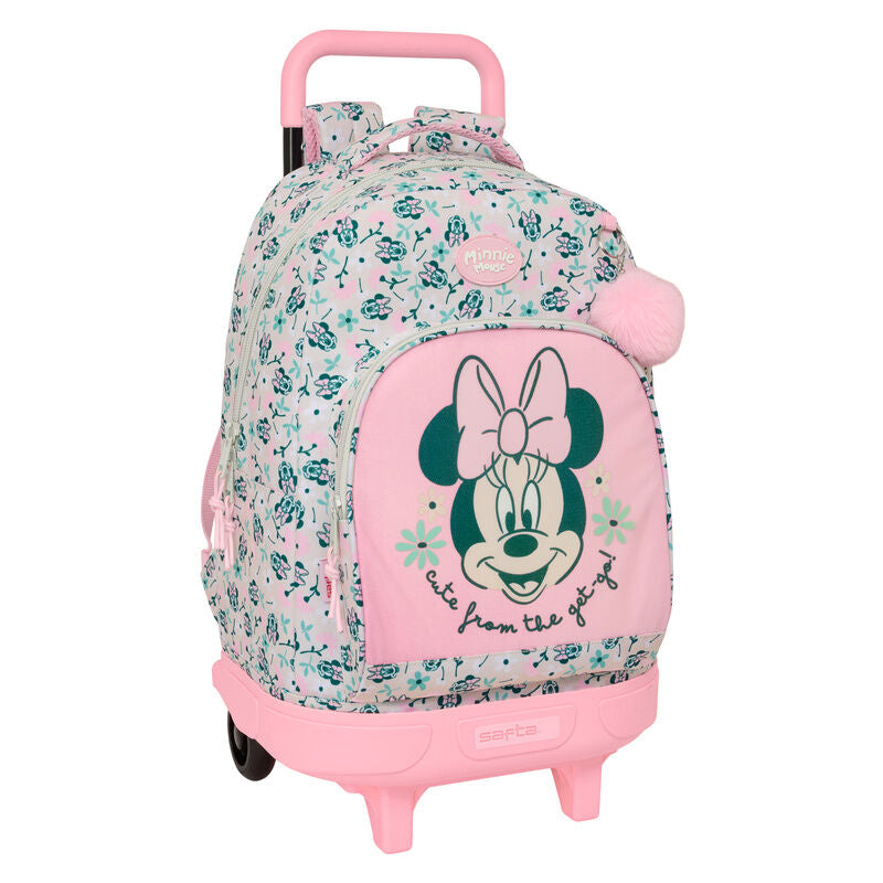 Trolley compacto rosa Minty Minnie Disney con mochila extraíble