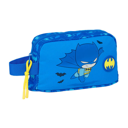 Portadesayunos térmico azul de Batman DC Comics con cremallera y asa lateral