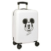 Maleta trolley blanca de cabina con diseño de Mickey Mouse
