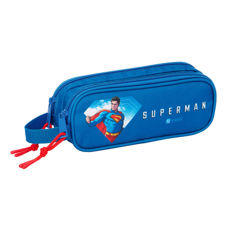 Portatodo doble azul de Superman DC Comics con dos cremalleras
