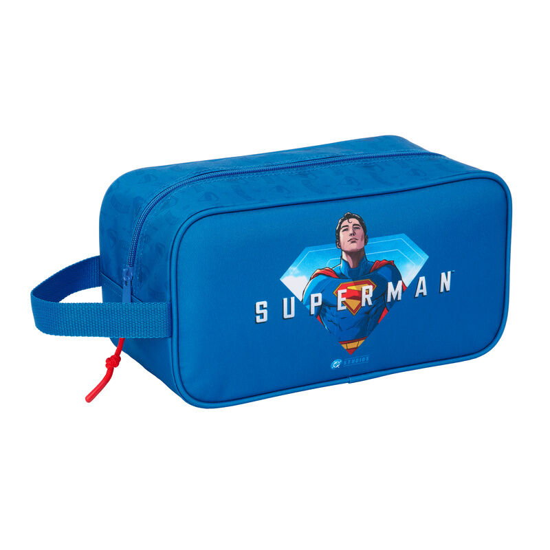 Zapatillero azul de Superman DC Comics con asa lateral
