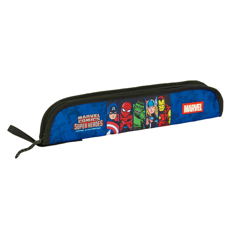 Portaflautas azul Marvel Vengadores con diseño de superhéroes