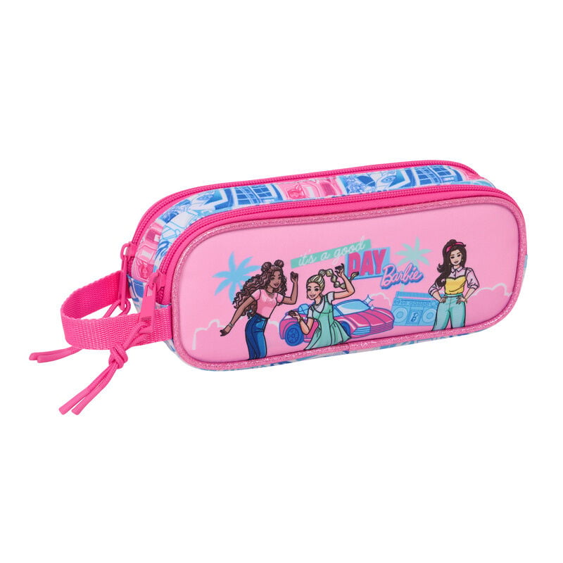 Portatodo doble rosa Good Day Barbie con dos compartimentos