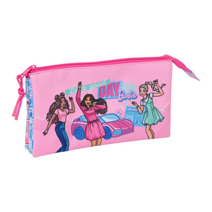 Portatodo triple rosa Good Day Barbie de SAFTA